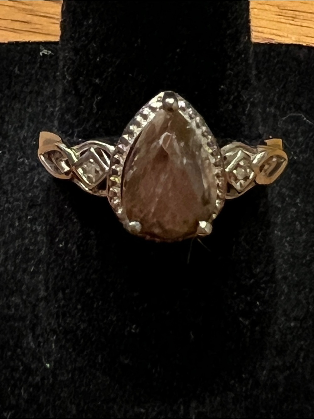 Chocolate Sapphire and Diamond Sterling Silver Ring
